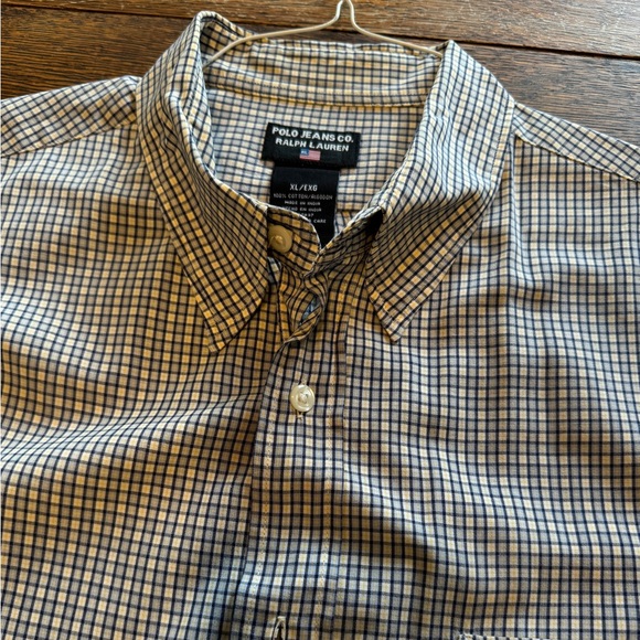 Ralph Lauren Polo Jeans Co. Short Sleeve Button Down Plaid Shirt size XL - Picture 1 of 6